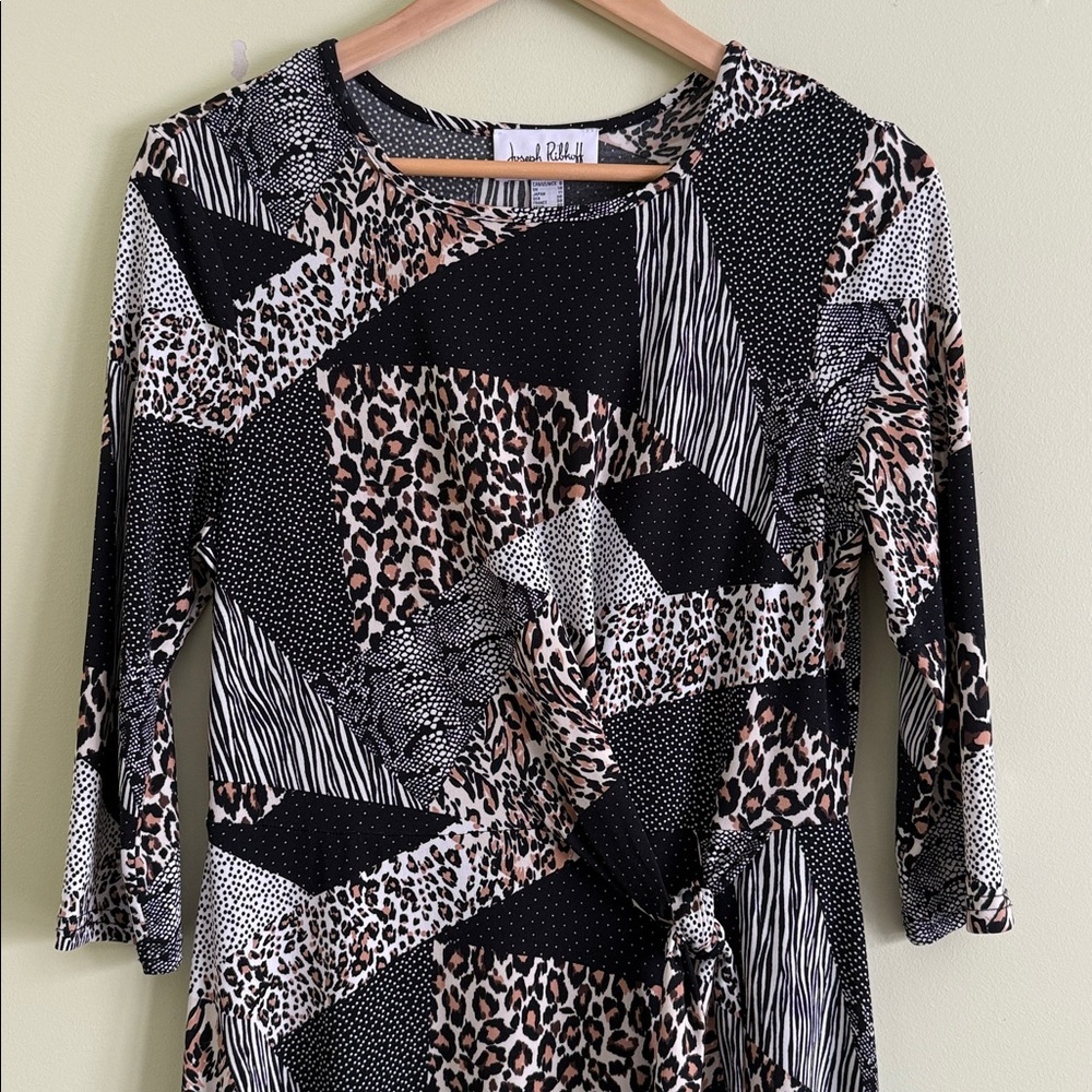 Joseph Ribkoff Mixed‑Print Dress Size 8 - Picture 5 of 15